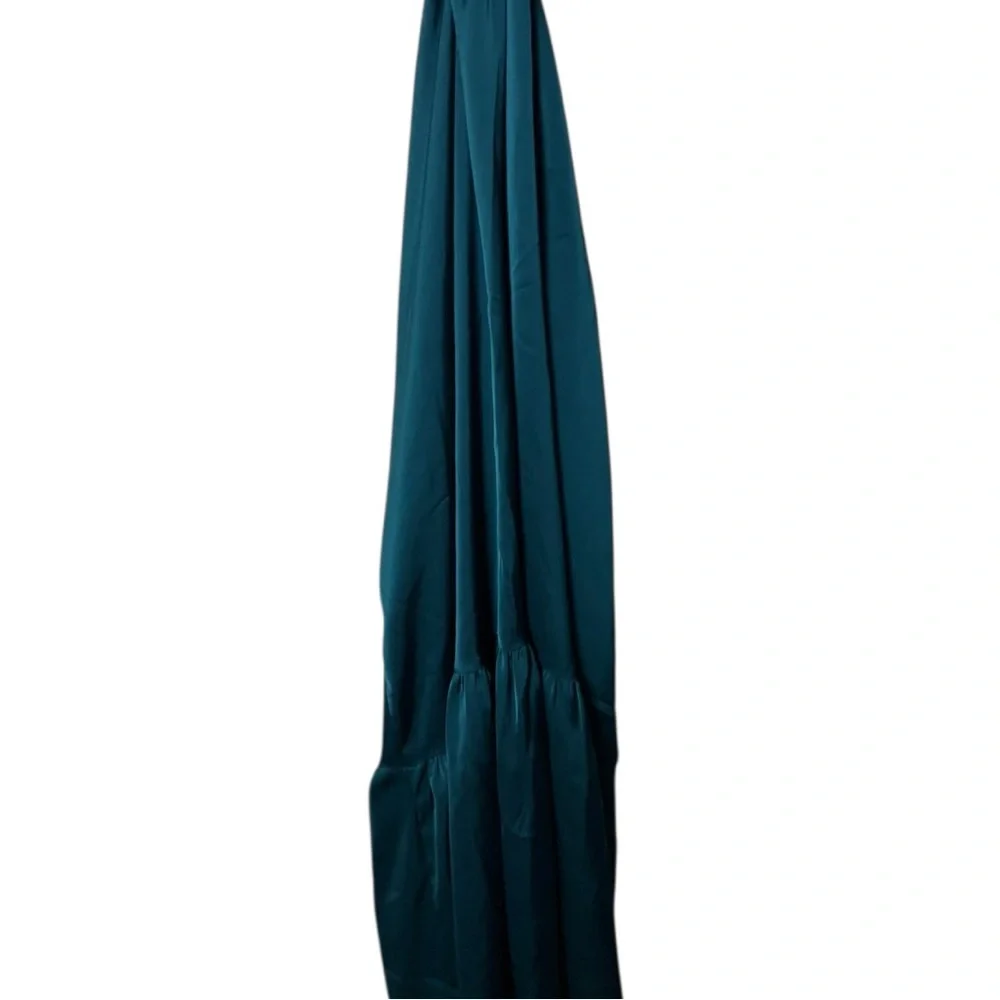 Jason Wu Satin Midi Teal Green Cutout Dress M - Picture 8 of 15